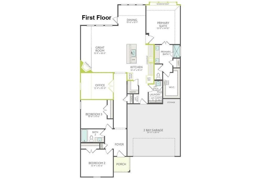 2D floor plan layout of this home in Discovery Collection at View at the Reserve, Mansfield, TX (Image 2). 2D floor plan layout of this home in Discovery Collection at View at the Reserve, Mansfield, TX (Image 2).