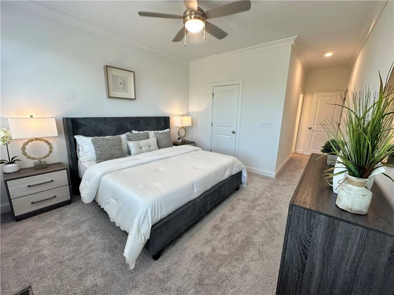 Furnished interior view inside a new home in Market Square at Sawnee Village, Cumming (Image 12). Furnished interior view inside a new home in Market Square at Sawnee Village, Cumming (Image 12).