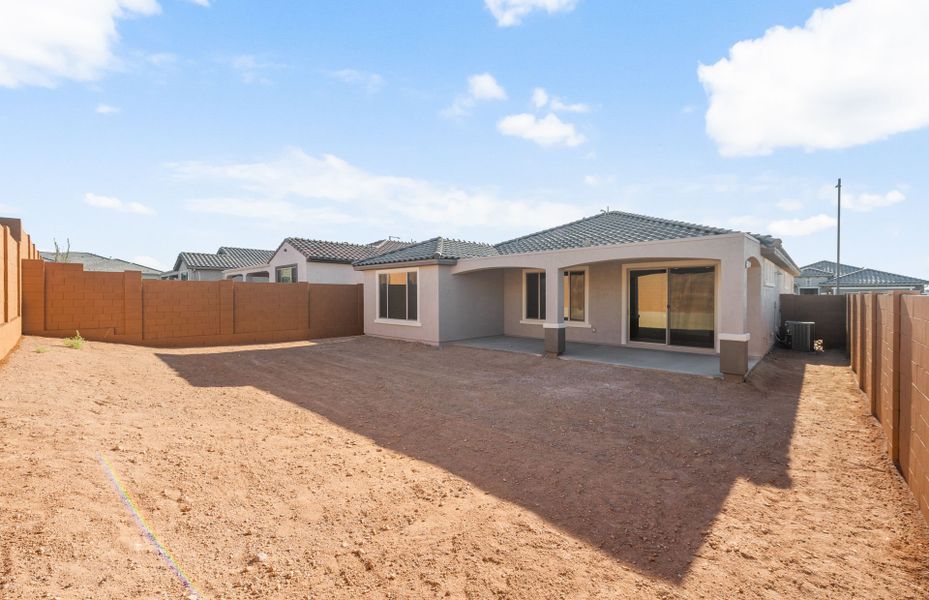 Exterior details and patio area of a home in Sun City Festival, Buckeye (Image 3).