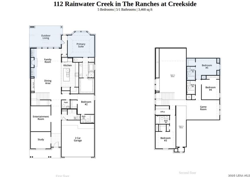 2D floor plan layout of this home in The Ranches at Creekside, Boerne, TX (Image 4). 2D floor plan layout of this home in The Ranches at Creekside, Boerne, TX (Image 4).
