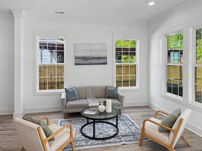 Furnished interior view inside a new home in , North Charleston (Image 8).