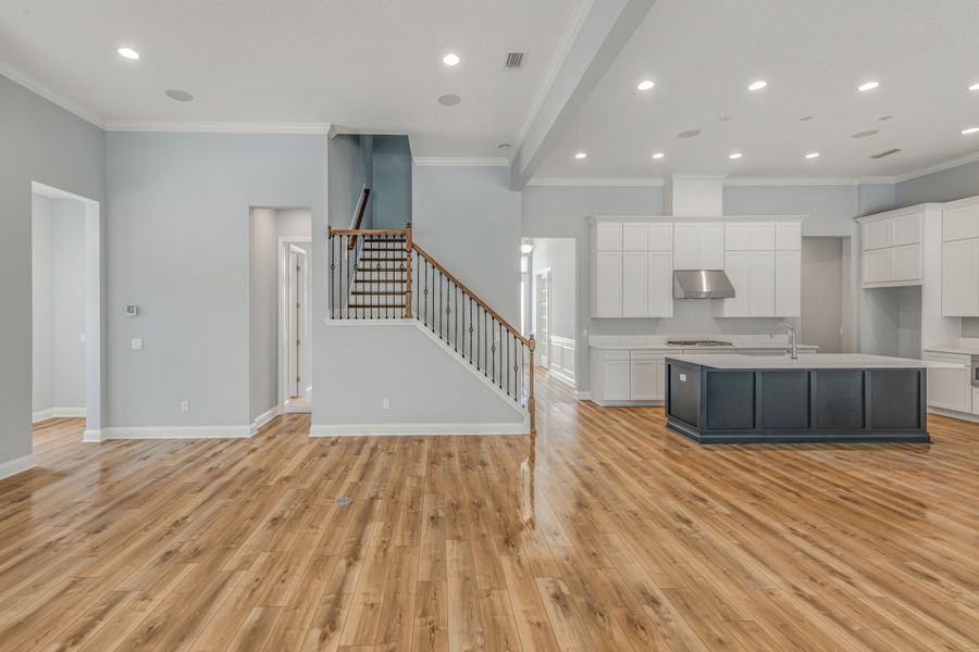 Representative furnished interior of a home built from the Caspian by Riverside Homes in Hidden Creek at SilverLeaf, St. Augustine (Image 16).