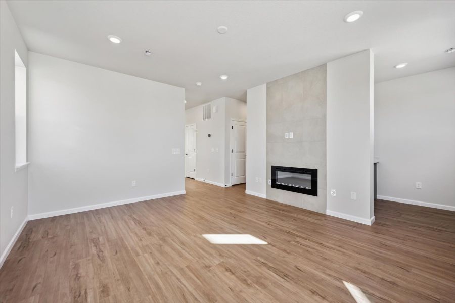 A room with white walls. A room with white walls.