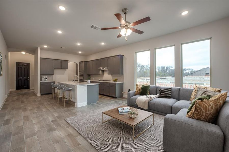 Beazer Homes Wildflower Ranch Meridian Floorplan. This is not a photo of the actual home, but is a photo of the Meridian floorplan.