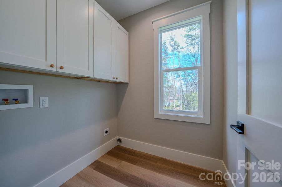 Laundry room on the main level.