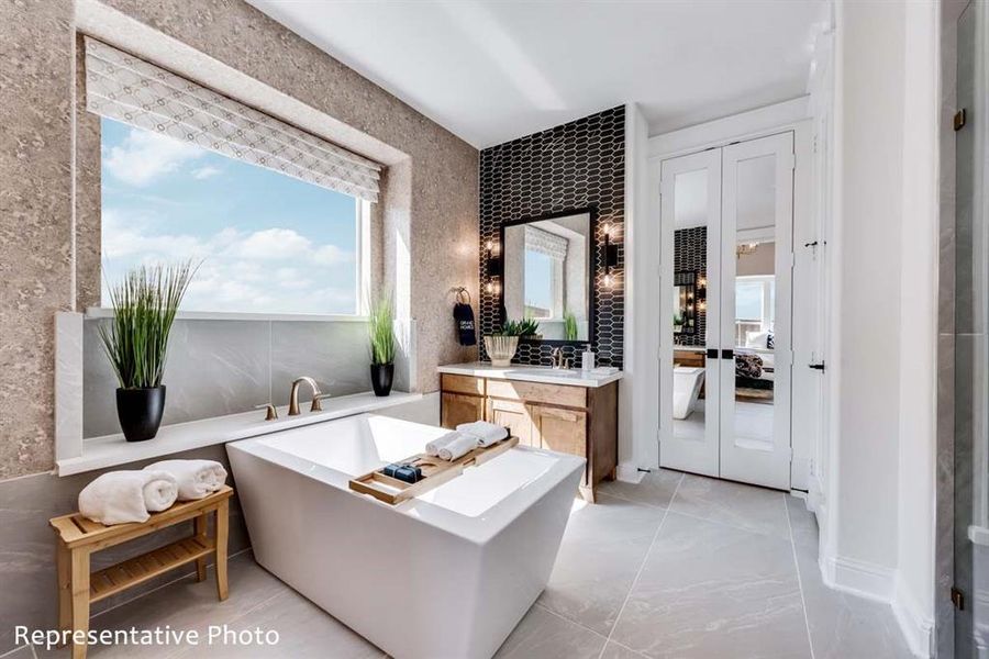 Furnished interior view inside a new home in Justin Crossing, Justin (Image 10).