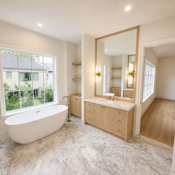 Furnished interior view inside a new home in , Houston (Image 9).