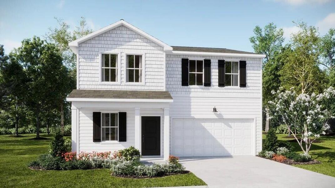Front exterior of a new home in Cypress Preserve, Moncks Corner, SC, highlighting curb appeal (Image 1). Front exterior of a new home in Cypress Preserve, Moncks Corner, SC, highlighting curb appeal (Image 1).