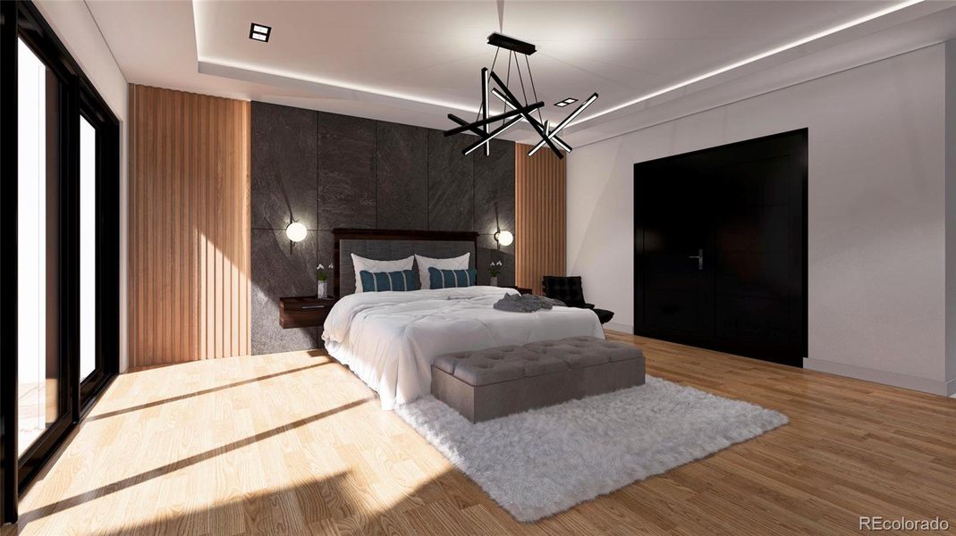 Primary suite with custom lighting