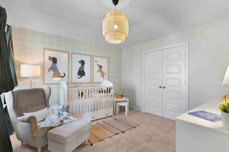 Representative furnished interior of a home built from the Windsor – 45′ Lot by Chesmar Homes in Bridgeland, Cypress (Image 14).