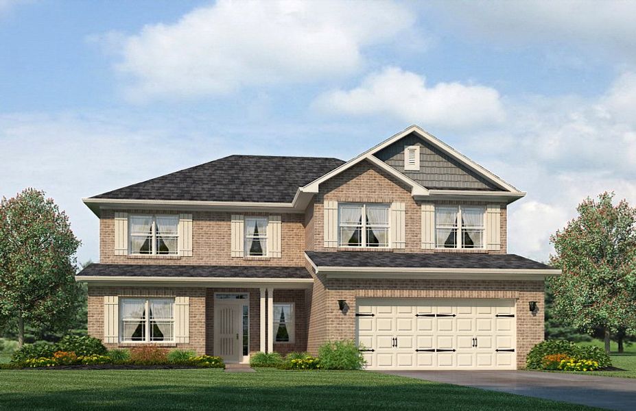 Representative exterior photo of a completed home built from the 3119 by Adams Homes in Hidden Pines, Cameron, NC (Image 17).