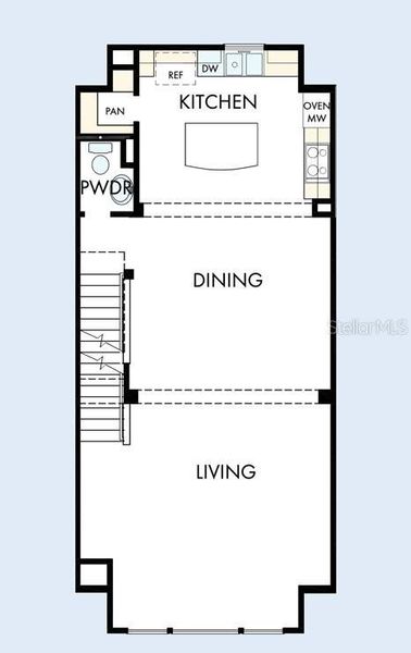 2D floor plan layout of this home in Towns at Union, St. Petersburg, FL (Image 3).
