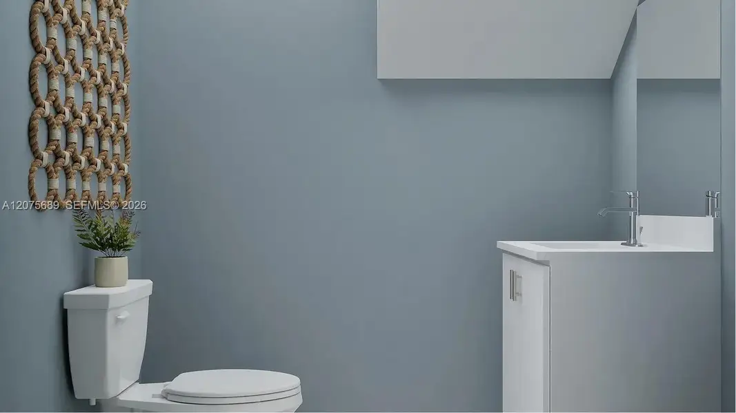 This home features a practical powder room on the first floor and it is readily accessible to residents and guests. This home features a practical powder room on the first floor and it is readily accessible to residents and guests.