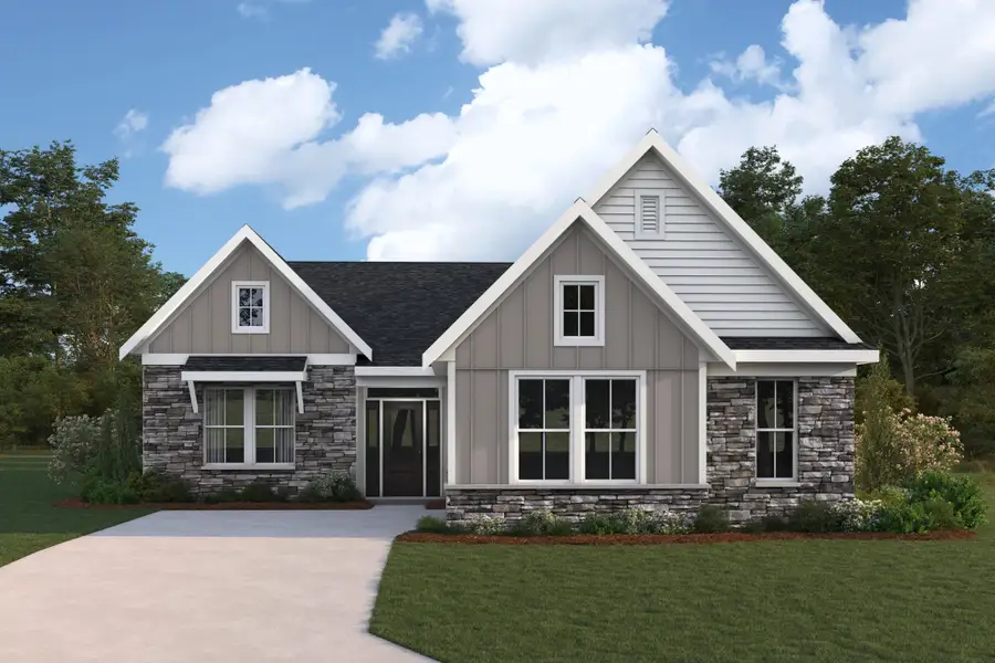 2D floor plan layout for the Maxwell by Fischer Homes in Easton Park, Dallas, GA (Image 3).