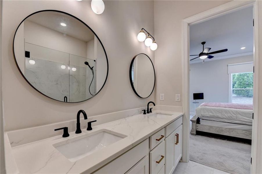 Furnished interior view inside a new home in Ellington Townhomes, Suwanee (Image 45).