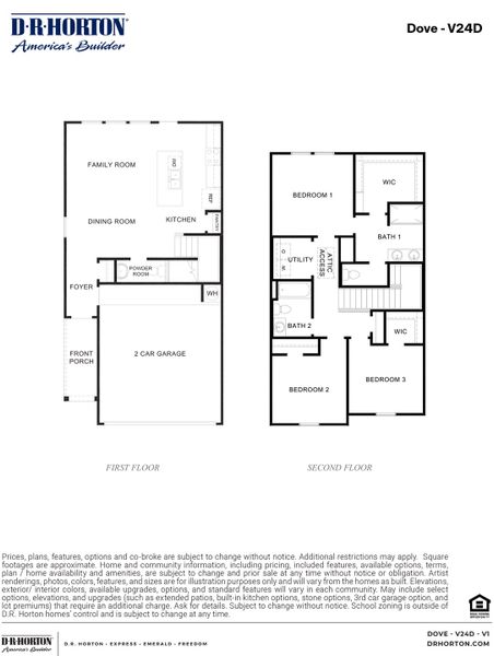 2D floor plan layout for the DOVE by D.R. Horton in Alaia Crossing, Houston, TX (Image 3). 2D floor plan layout for the DOVE by D.R. Horton in Alaia Crossing, Houston, TX (Image 3).
