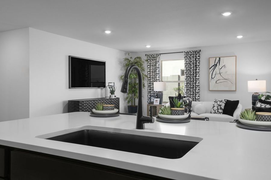 Island with undermount sink Island with undermount sink