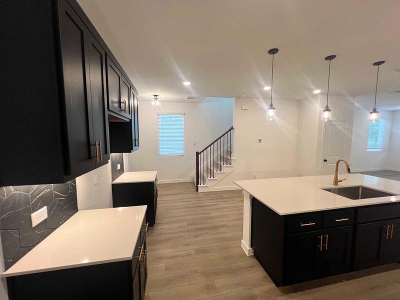 Kitchen Construction Progress featuring the Noir Collection