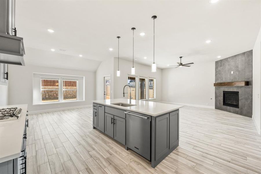 Furnished interior view inside a new home in Parks at Panchasarp Farms, Burleson (Image 9).