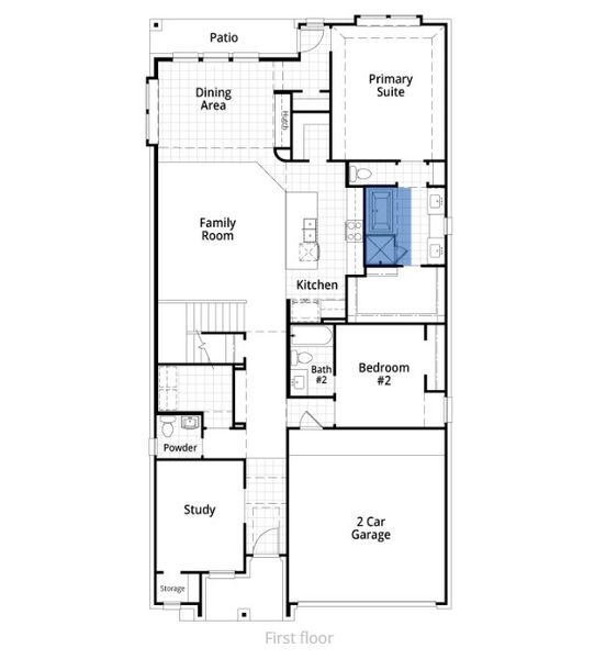 2D floor plan layout of this home in Sandbrock Ranch: 45ft. lots, Aubrey, TX (Image 2). 2D floor plan layout of this home in Sandbrock Ranch: 45ft. lots, Aubrey, TX (Image 2).