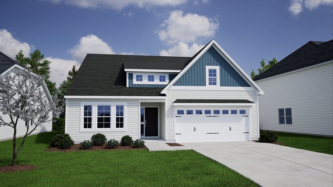 Representative exterior photo of a completed home built from the Gwinnett - Genesis Value Collection by Mungo Homes in Killians Crossing, Blythewood, SC (Image 53).