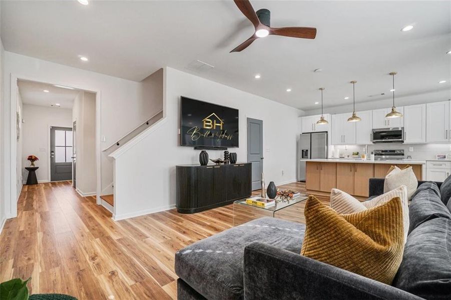 Furnished interior view inside a new home in , Atlanta (Image 7). Furnished interior view inside a new home in , Atlanta (Image 7).