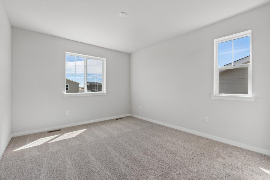 A room with windows.