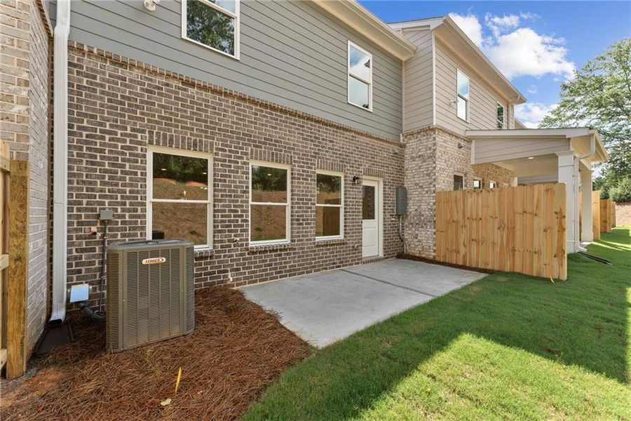Exterior details and patio area of a home in Wildwood Place, Powder Springs (Image 3). Exterior details and patio area of a home in Wildwood Place, Powder Springs (Image 3).