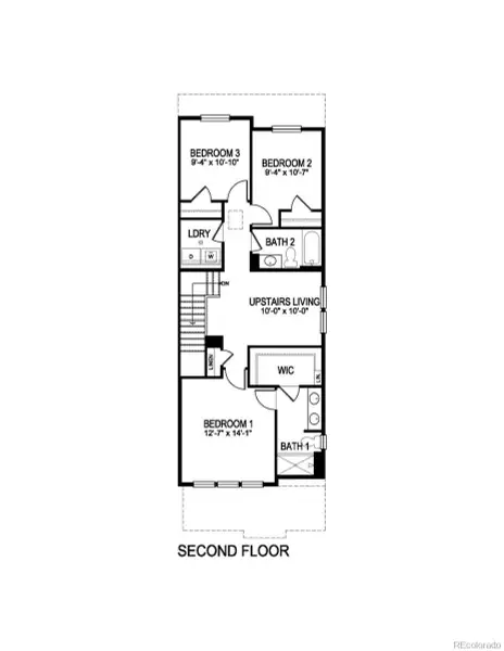2D floor plan layout of this home in Arcadia, Denver, CO (Image 3).