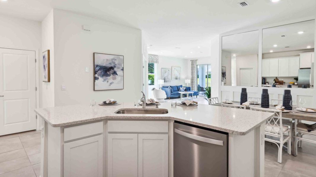 Representative furnished interior of a home built from the Siesta by D.R. Horton in Ocala Preserve, Ocala (Image 12).
