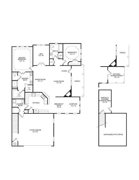 2D floor plan layout of this home in , Cumming, GA (Image 2).