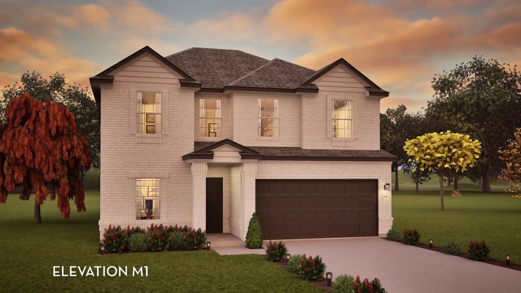 Representative exterior photo of a completed home built from the Trinity by CastleRock Communities in Saddlebrook Estates, Waxahachie, TX (Image 2). Representative exterior photo of a completed home built from the Trinity by CastleRock Communities in Saddlebrook Estates, Waxahachie, TX (Image 2).