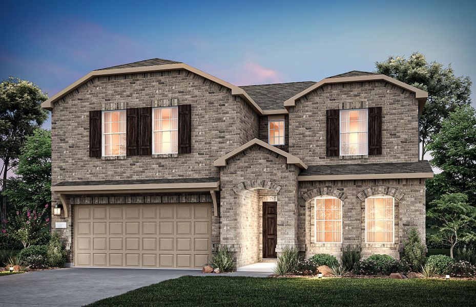 Representative exterior photo of a completed home built from the Stockdale by Centex in Cottonwood Creek, Howe, TX (Image 19).