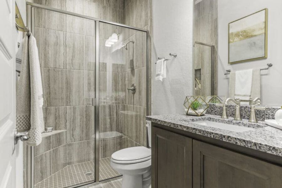 Bathroom in Ashlyn home at Belle Oaks, Bulverde TX