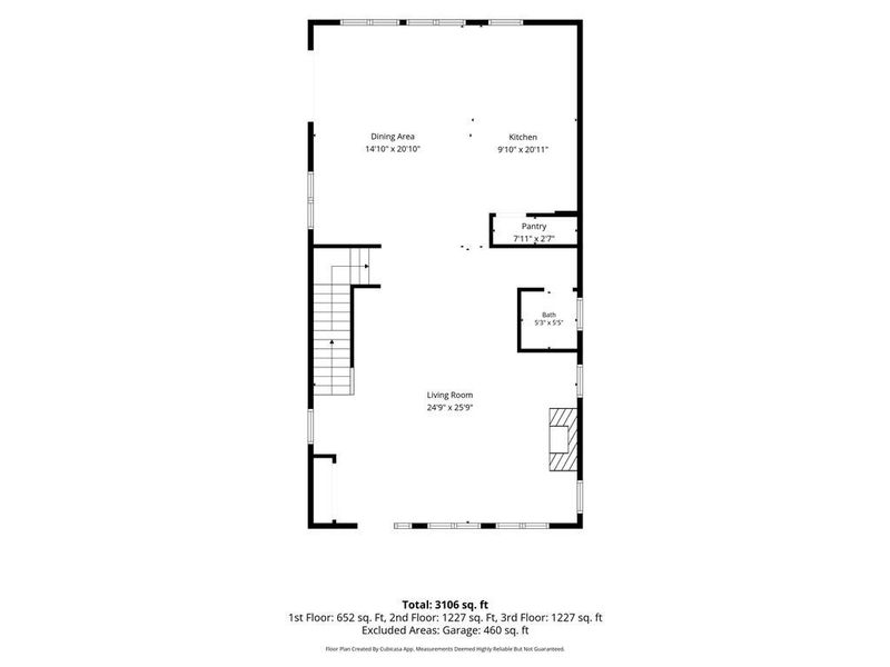 2D floor plan layout of this home in Parkside Roswell, Roswell, GA (Image 4).