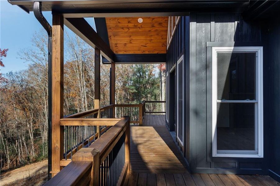 Exterior details and patio area of a home in , Ellijay (Image 24).