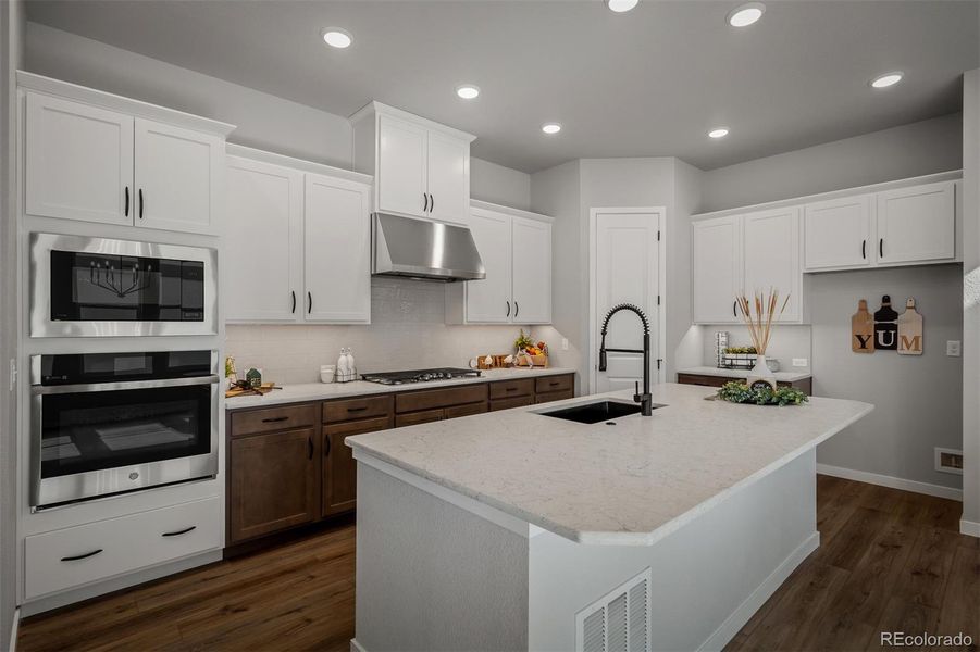 Furnished interior view inside a new home in Revel Crossing at Wolf Ranch – The Outlook Collection, Colorado Springs (Image 5).