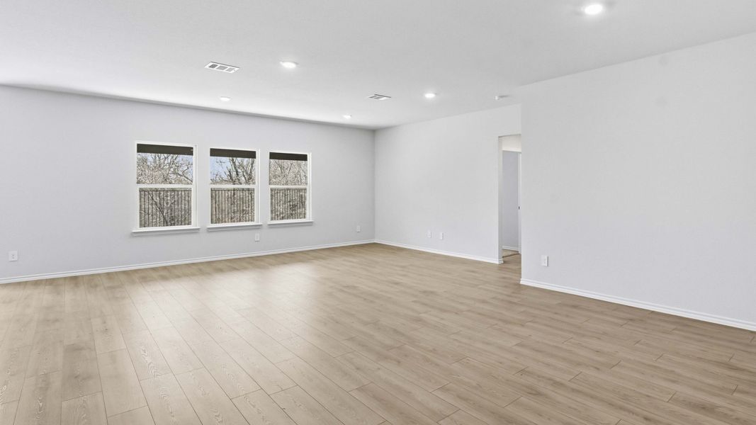 Representative unfurnished interior of a home built from the Frisco by D.R. Horton in Northspur, Terrell (Image 6). Representative unfurnished interior of a home built from the Frisco by D.R. Horton in Northspur, Terrell (Image 6).