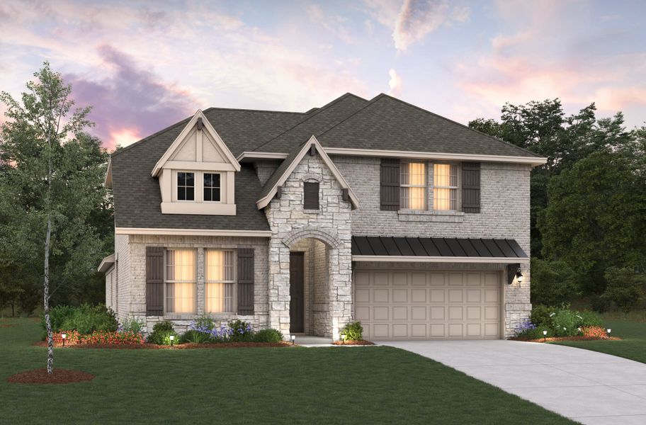 Representative exterior photo of a completed home built from the Summerfield by Beazer Homes in Goodland, Midlothian, TX (Image 2).