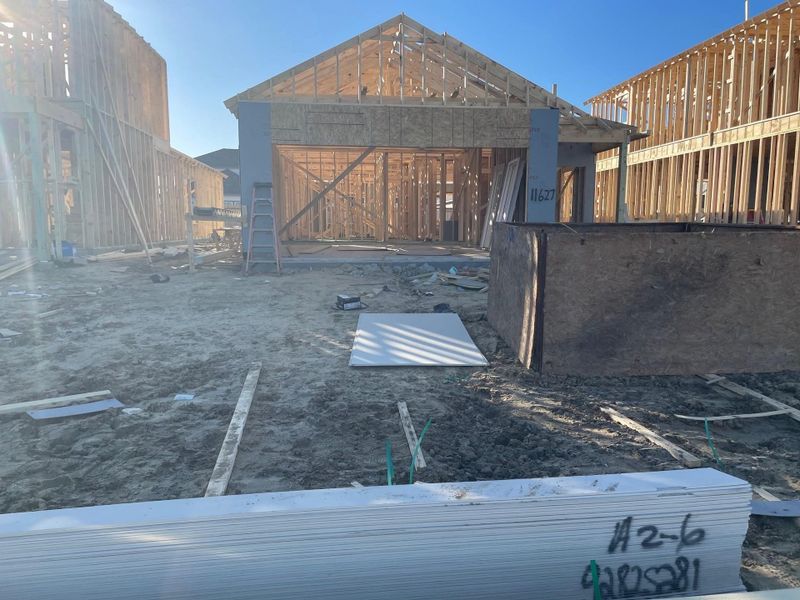 In-progress construction of a new home in Barrett Crossing, Crosby, TX (Image 19).