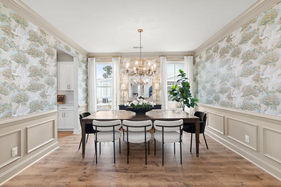 Furnished interior view inside a new home in Tidewater at Lakes of Cane Bay, Summerville (Image 7).