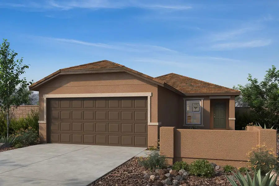 Representative exterior photo of a completed home built from the 1727 by KB Home in Mandarina Reserve, Marana, AZ (Image 3).