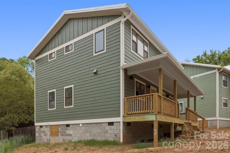 Exterior details and patio area of a home in , Asheville (Image 17).