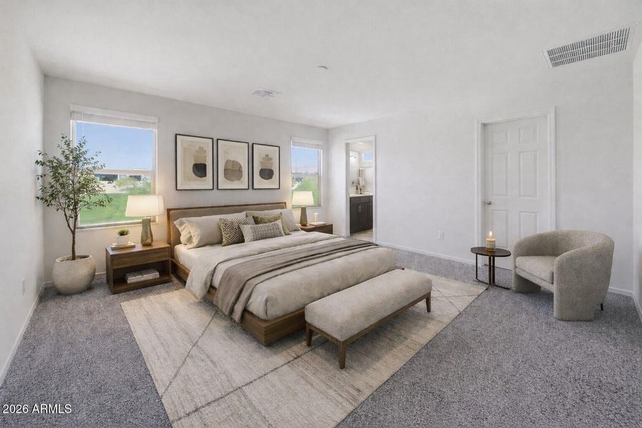 Virtually Staged Master Retreat