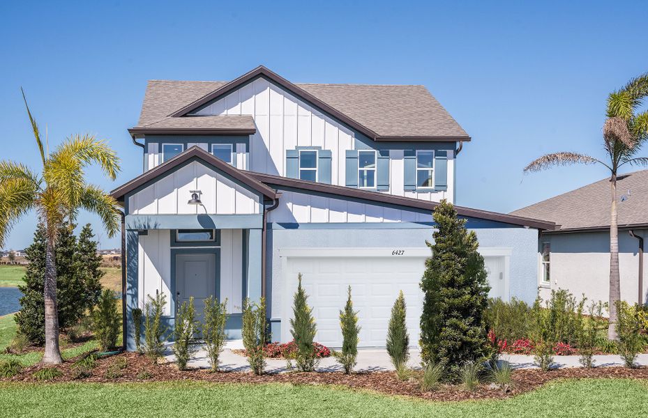 Representative exterior photo of a completed home built from the Pinecrest by Pulte Homes in Seaire, Parrish, FL (Image 2). Representative exterior photo of a completed home built from the Pinecrest by Pulte Homes in Seaire, Parrish, FL (Image 2).