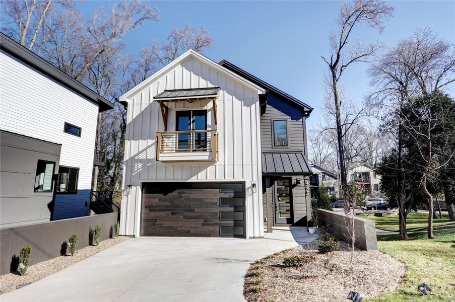 Front exterior of a new home in , Charlotte, NC, highlighting curb appeal (Image 1). Front exterior of a new home in , Charlotte, NC, highlighting curb appeal (Image 1).