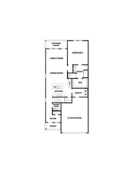 2D floor plan layout of this home in Maple Woods, Hockley, TX (Image 6).