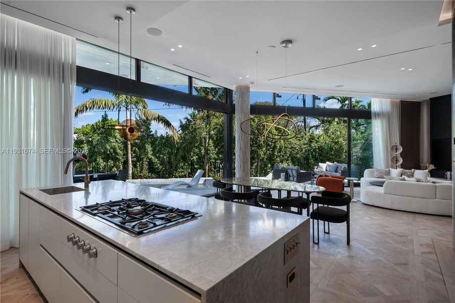 Furnished interior view inside a new home in , Miami Beach (Image 55).