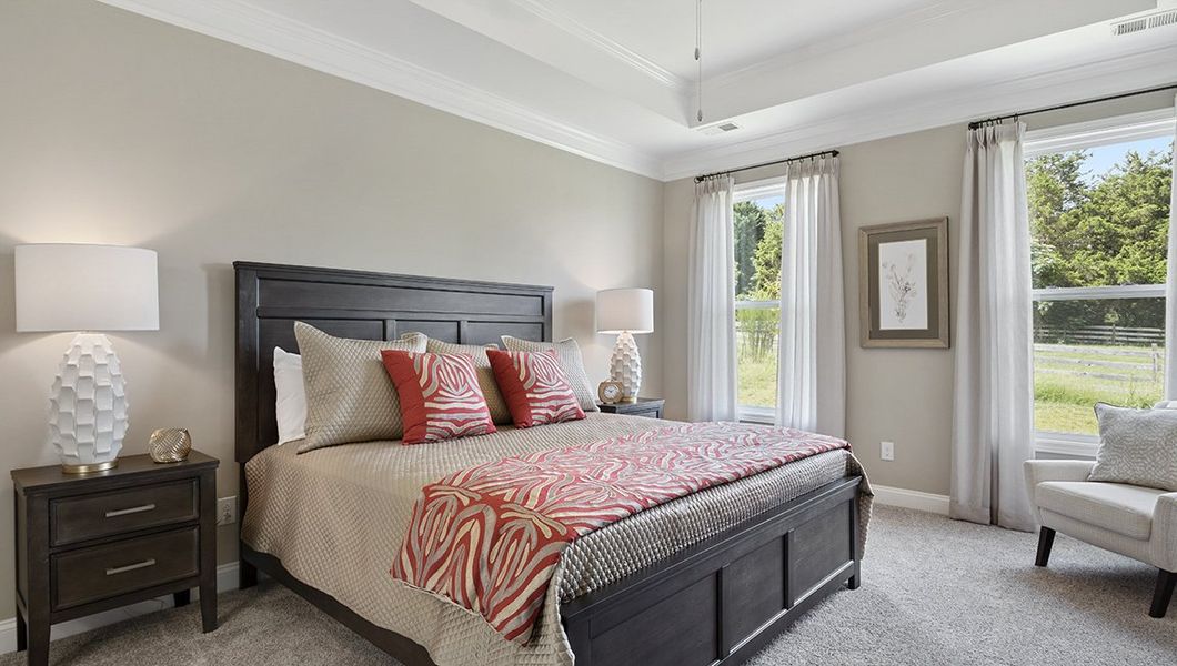 Representative furnished interior of a home built from the WINDSOR by D.R. Horton in Whitehawk Meadows, Travelers Rest (Image 31).
