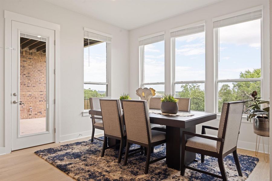 Furnished interior view inside a new home in Palmera Ridge, Leander (Image 17). Furnished interior view inside a new home in Palmera Ridge, Leander (Image 17).